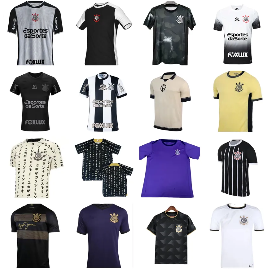 Save Big on Bulk New Corinthians Jersey 2024 2025 2026 Corinthian PAULINHO  Soccer Jerseys 22 23 24 25 26 Corinth YURI ALBERTO GUSTAVO GIULIANO GARRO  - Main Image