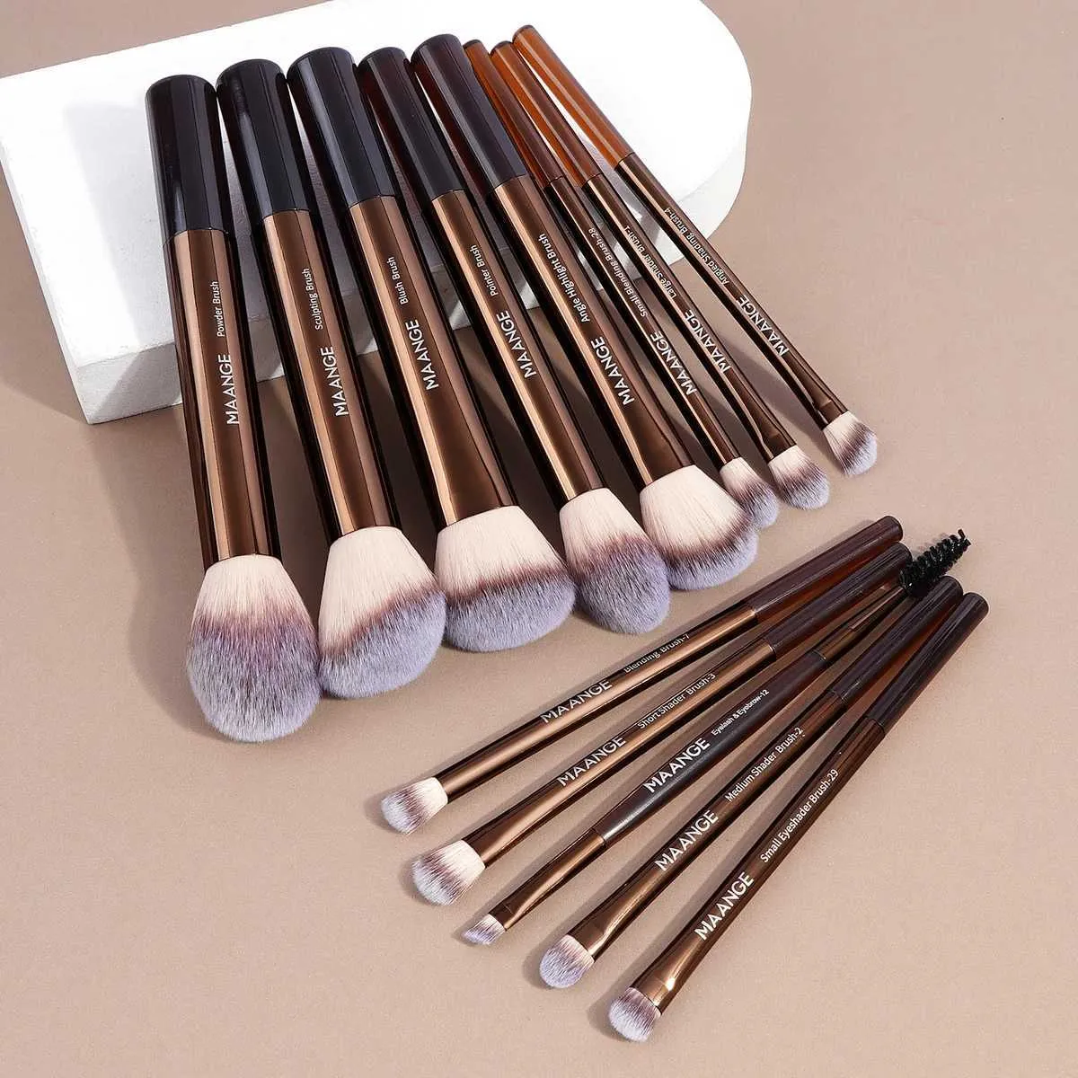 Make-up Pinsel Set 10-teilig Mit Aufbewahrungstasche – Professionelle Kosmetikpinsel Für Foundation, Lidschatten, Rouge & Mehr