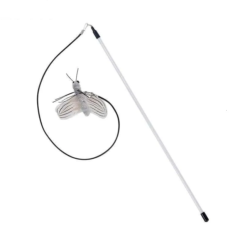 Teasing Head With Or Without Wire Stick Dragoy Feather Supplies Interactive Fun Pet Cat Toy Accessories_voghion.com