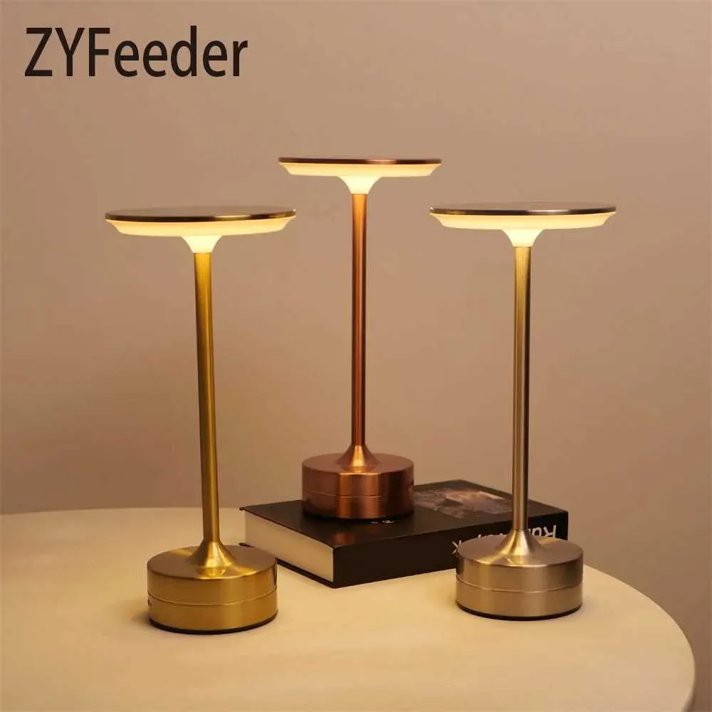 Wireless Rechargeable LED Mini Table Lamp With Touch And Three Tone LED ...