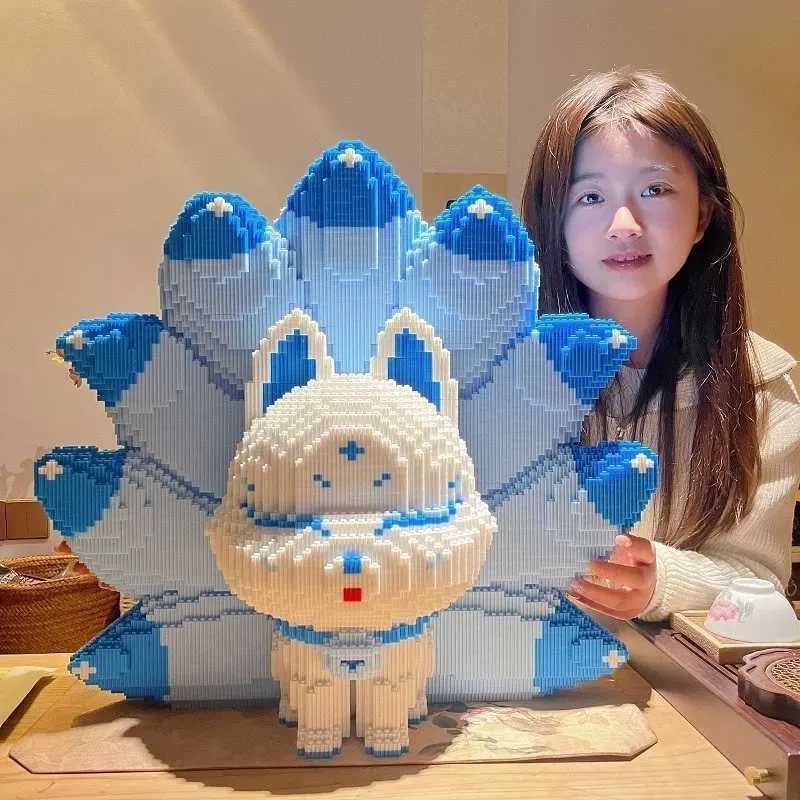 9ぷぅのハンドメイド 2026 New Oversized Nine Tailed Fox Puzzle Block Cute From