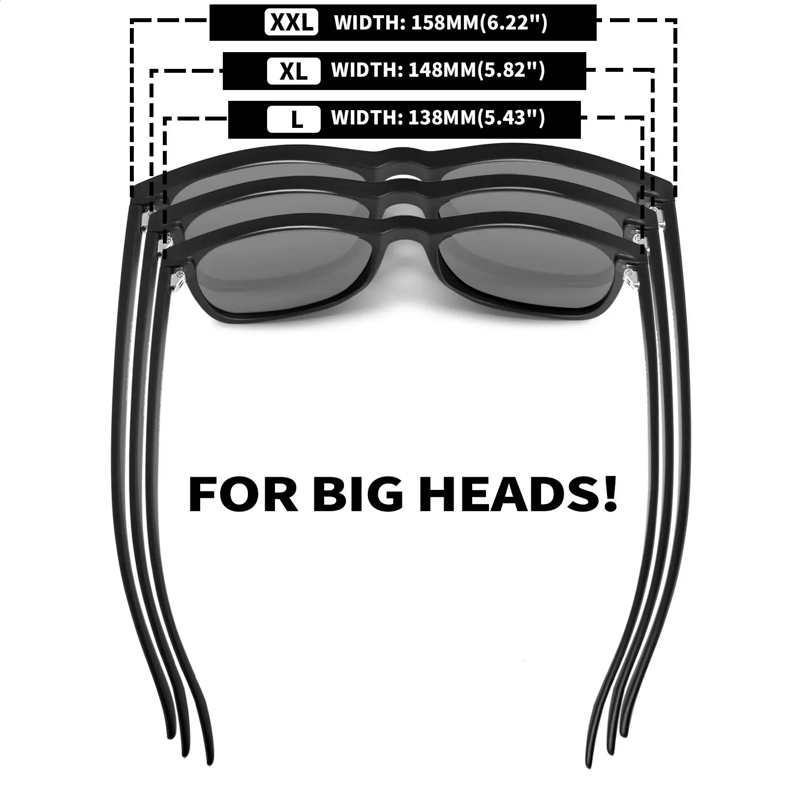 TR90 Ultralight Wrap Around Sunglasses, XL Size for Big Heads, UV400 Protection Goodr Mach G WISTON XL Z87 Safety Sunglasses - TR90  main image 3