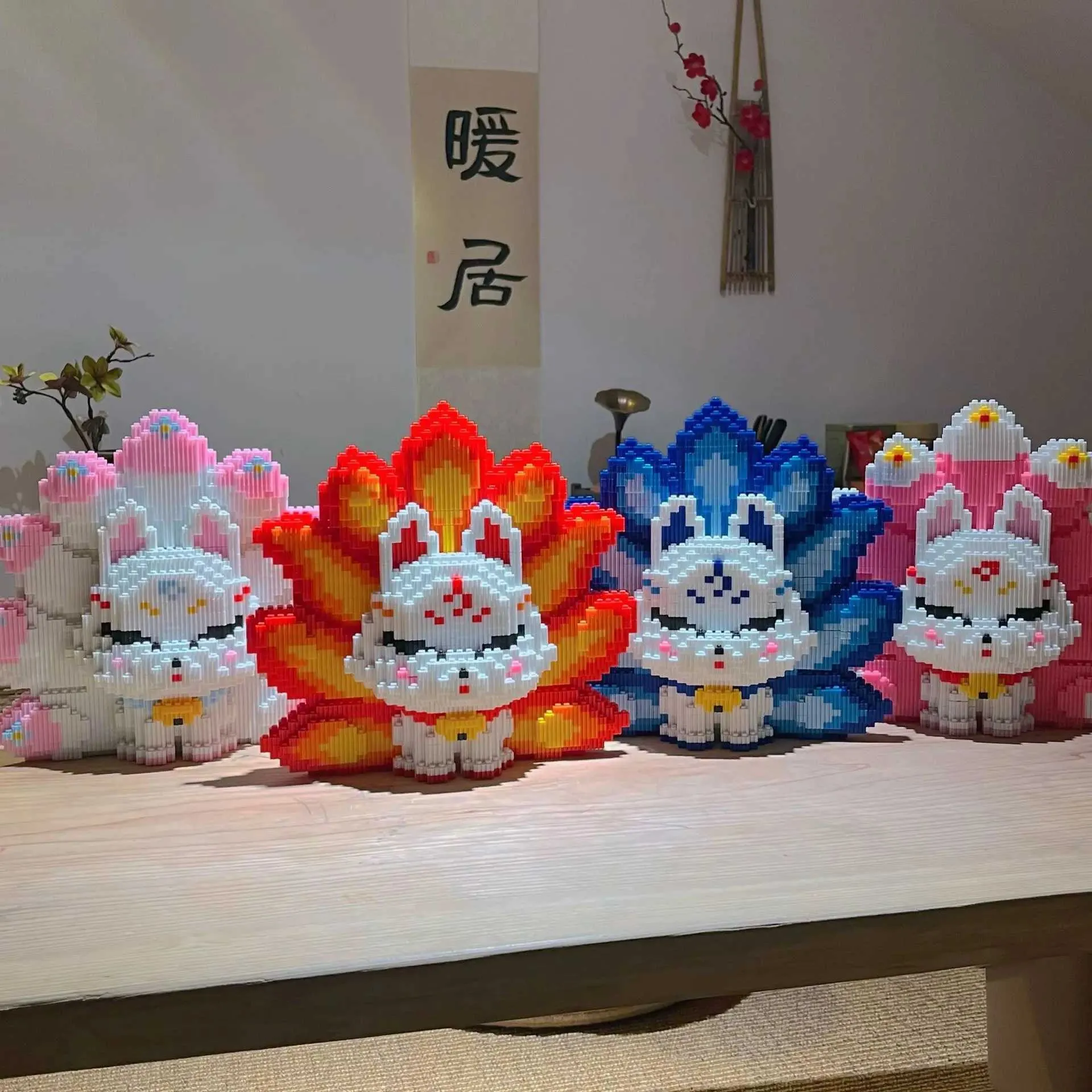 9ぷぅのハンドメイド 2026 New Oversized Nine Tailed Fox Puzzle Block Cute From