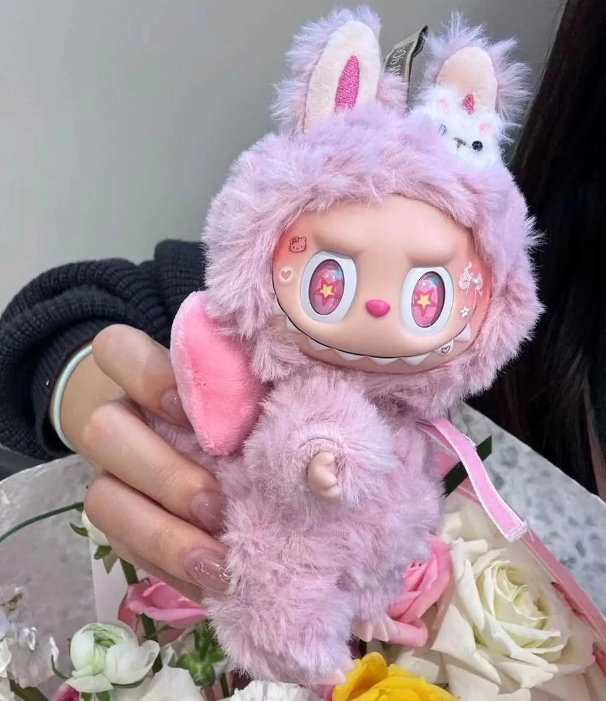 Collectible Labubu Figures: 38cm Zimomo Purple, 17cm Monsters