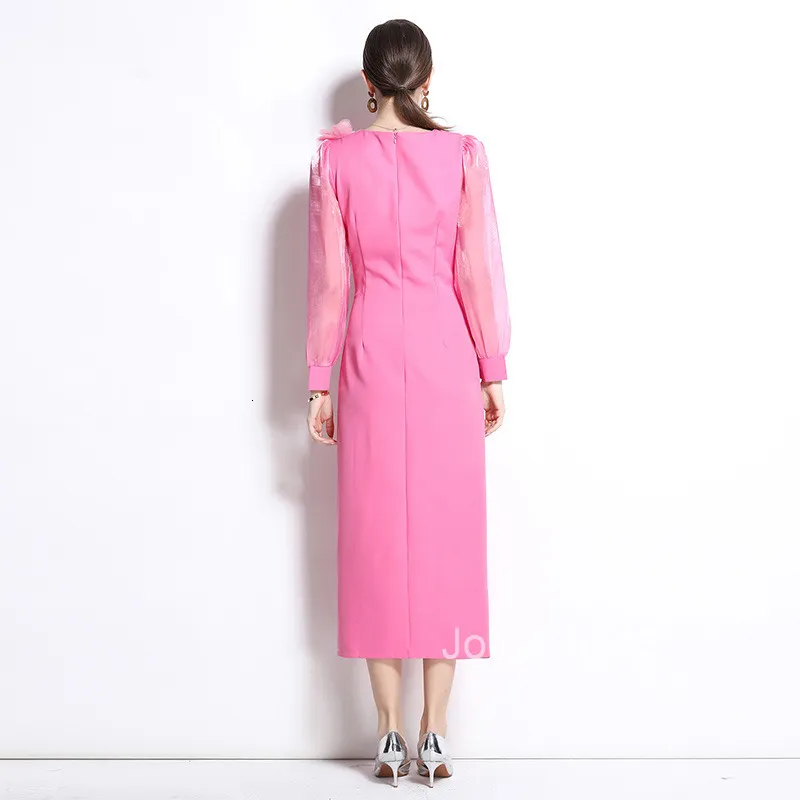 three floor pleat dress High End Light Luxury Women's Pleated Three-dimensional Ruffle Edge Slim Fit Dress 2025