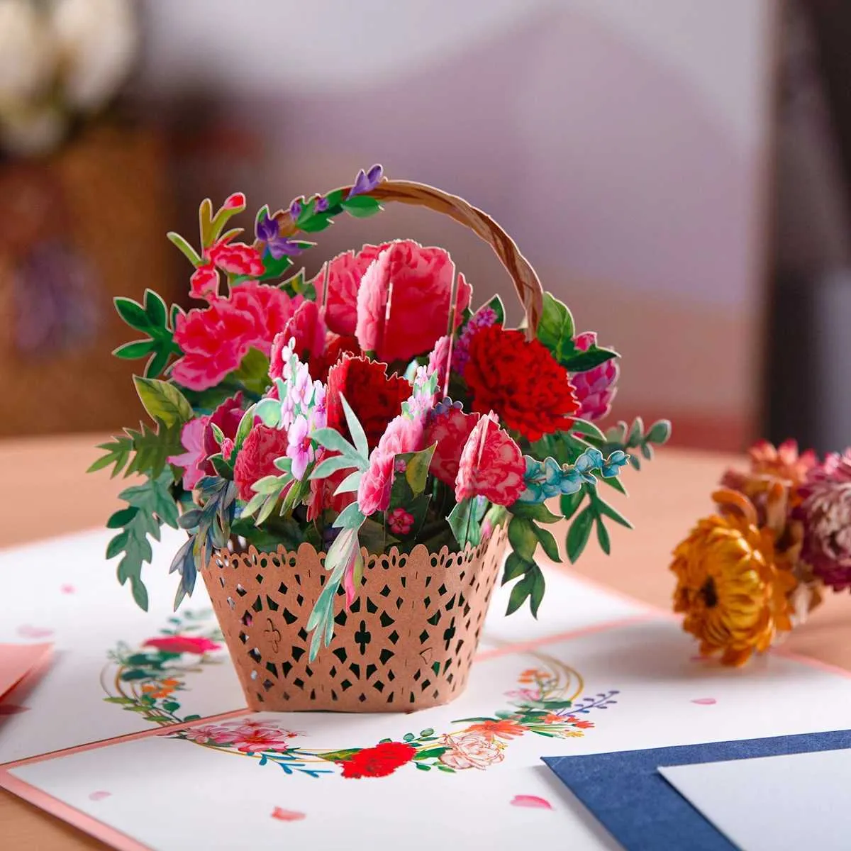 3D Flower 3d birthday greeting card for Mother's...