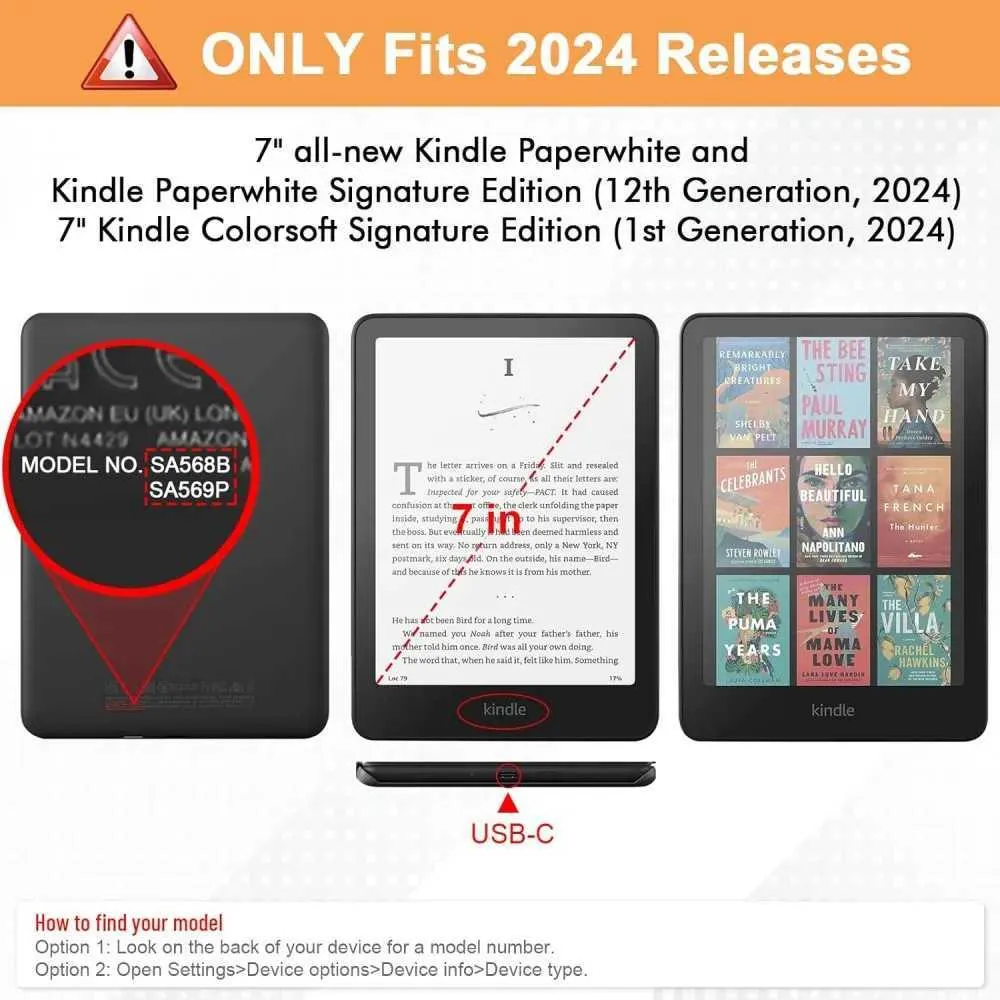 Lot De 2 Films Protecteurs TECHGEAR Pour Kindle Paperwhite 2024 / Colorsoft – Transparent, Anti-rayures, Compatible 7″
