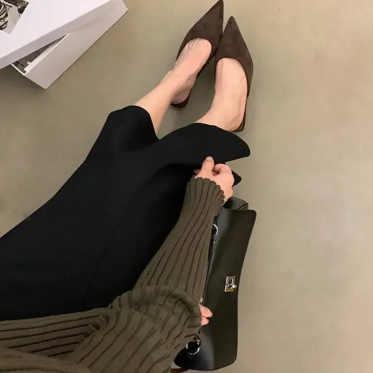 Female Shoes Mules For Women Slippers Casual Pointed Toe Slides Flock Leopard Flat Cover Leopard Fashion 250222_voghion.com
