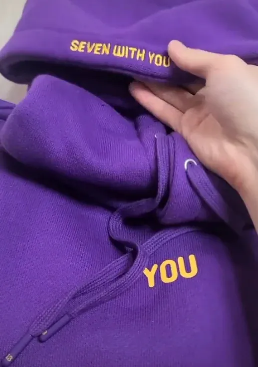 Jimin Hoodie Seven With You 13 You Never Walk Alone Purple