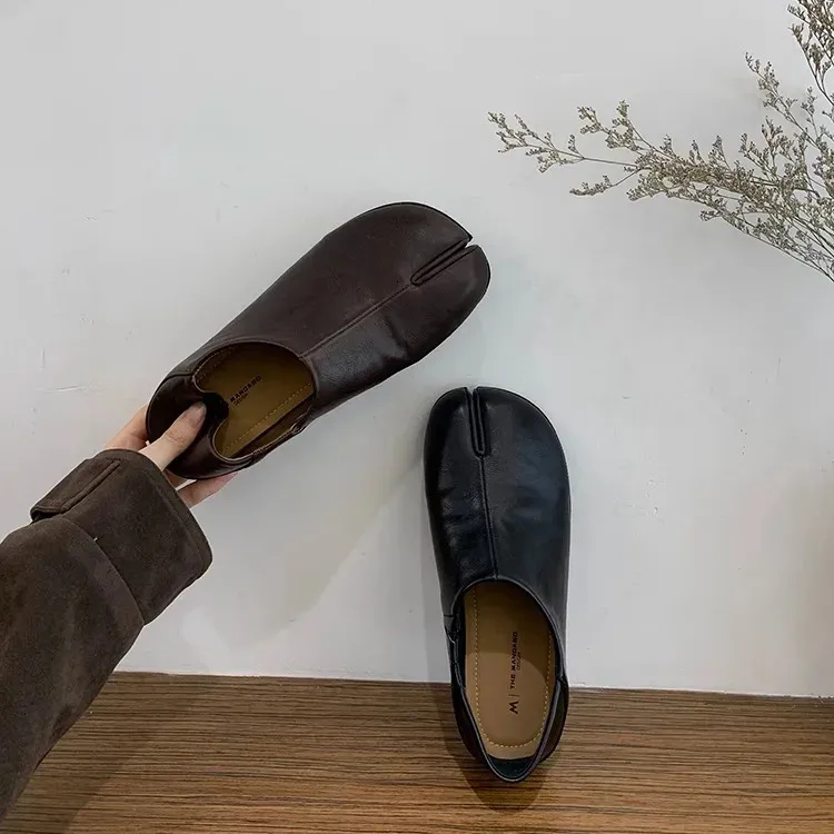Damenschuhe, Loafer mit niedrigem Absatz und weichem Fell, Modis Damenschuhe, Herbst-Slipper, Winter-Retro-Schuhe, süßes Kleid, Herbst 250222_voghion.com
