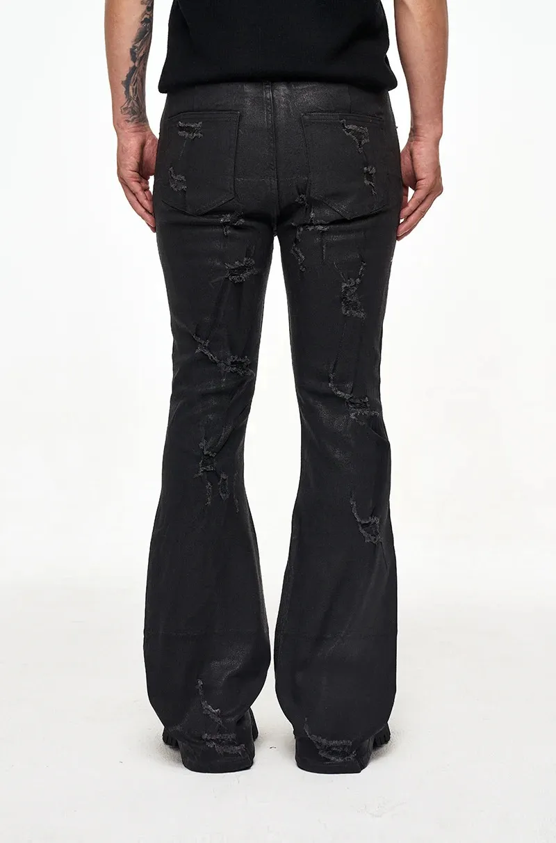 All Damaged Coating Brush Wax Ripped Skinny Mens... From Zara04 
