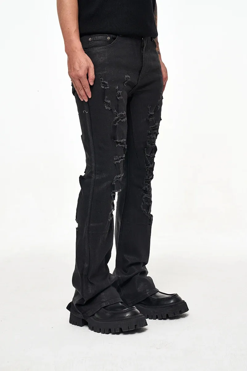 All Damaged Coating Brush Wax Ripped Skinny Mens... From Zara04 
