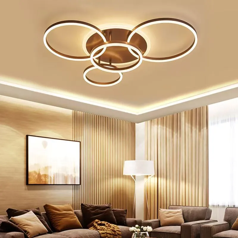 XEMQENER LED Ceiling Lights, 52W Dimmable Chandeliers With Remote & Memory Function, Modern LED Ceiling Lamp Color And Brightness Adjustable For Living Room, Bedroom, Kitchen, Hallway, Office