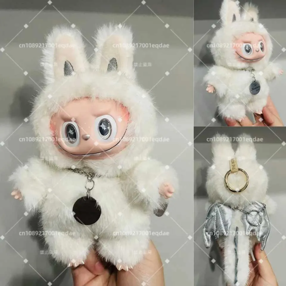 Labubu Zimomo Angel DIY Pendant - Monster Series Vinyl Doll