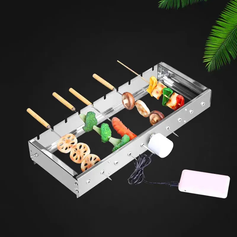 Camping BBQ Stainless Steel Electric Rotating Grill... From Tsukistore ...
