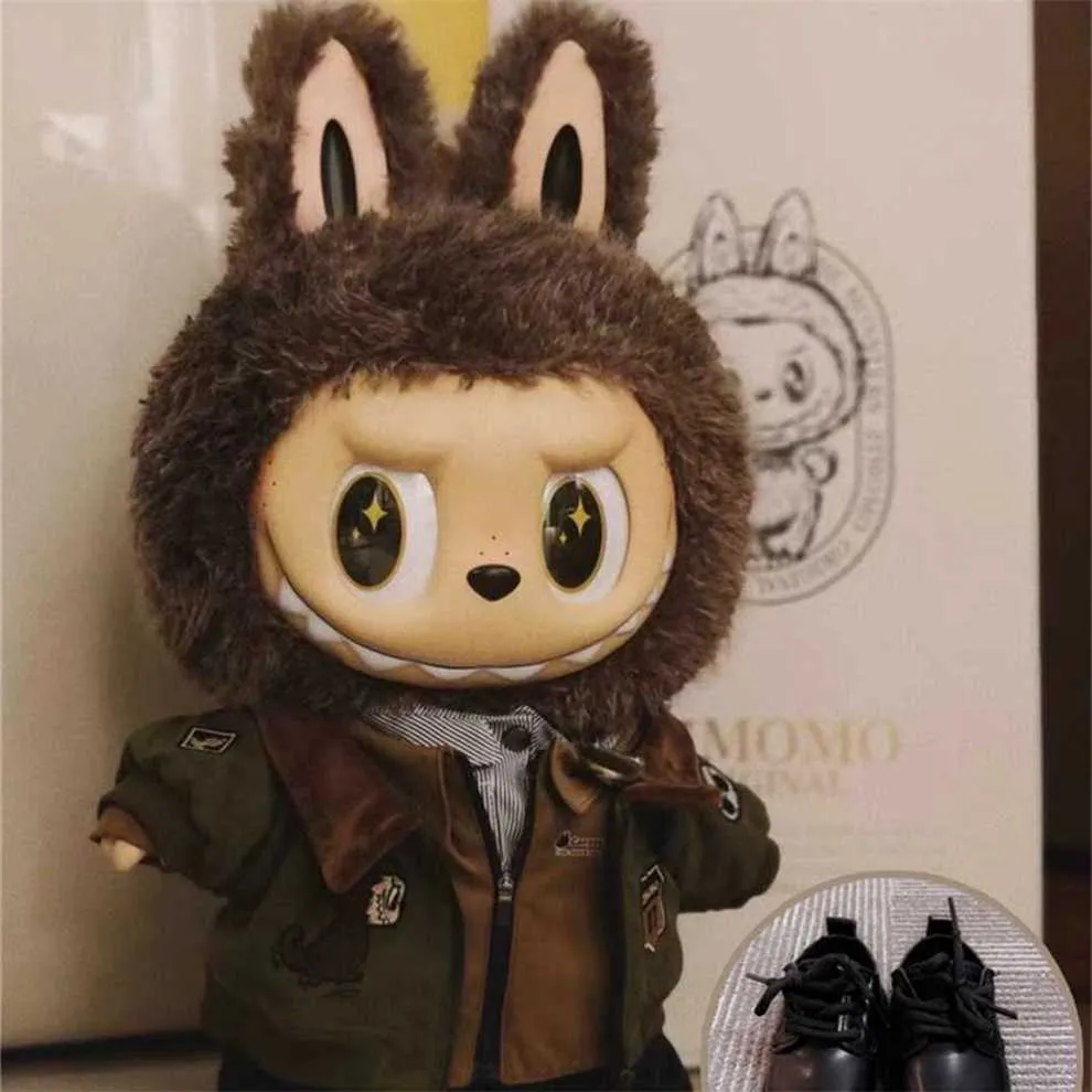 Collectible 58cm Zimomo Labubu Figurine - Trendy Vinyl Doll, Khaki