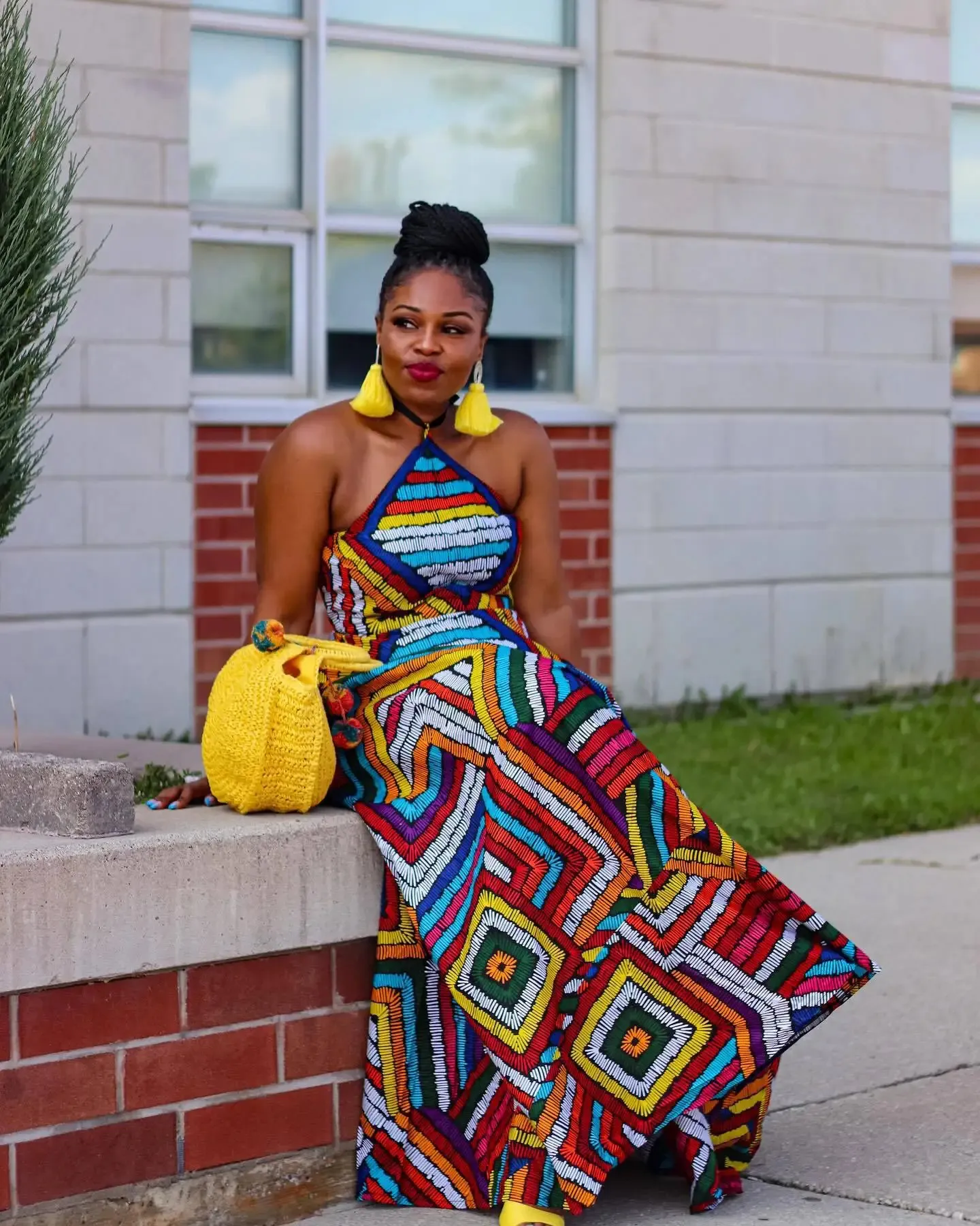 Sakkas Aggy Womens Dashiki African Print Caftan Dress Maxi Boho Hippie Colorful - Style10-C2Blue...