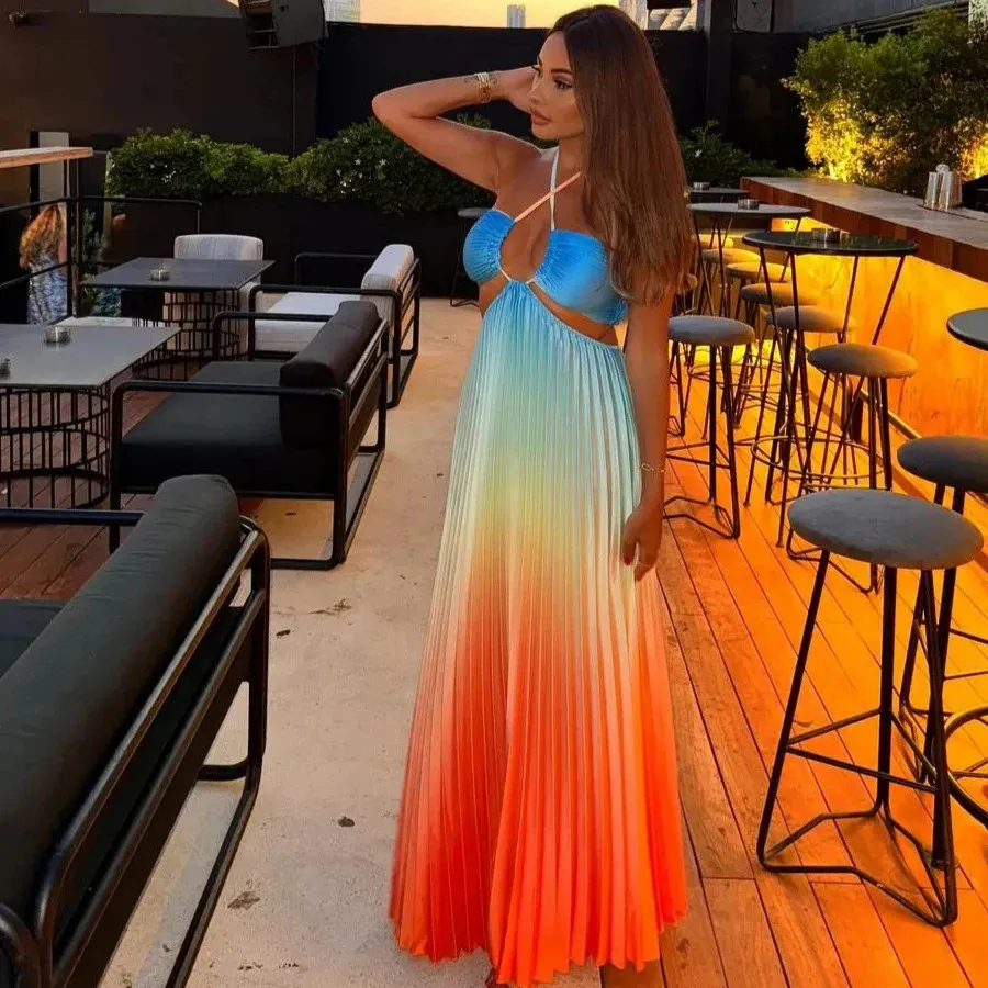 Boho Beach Maxi Dress Women Floor-Length Knit Backless Short Sleeve Summer  Casual from Dhgate Basic & Casual Dresses - price 46.47