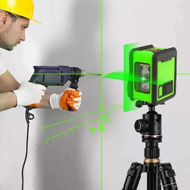 Precision Self Leveling Laser Level - 2 Lines, Green & Red Beam ...