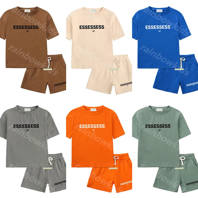 35% Off Kids 100% Cotton Tracksuit – Short Sleeve & Shorts Set, Unisex Summer Clothing