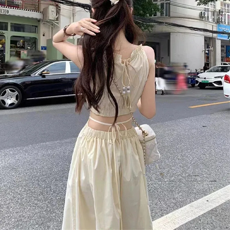 Halter Summer Dress, Sleeveless Tassel Hem | DHgate Halter Summer Dress, Sleeveless Tassel Hem | DHgate