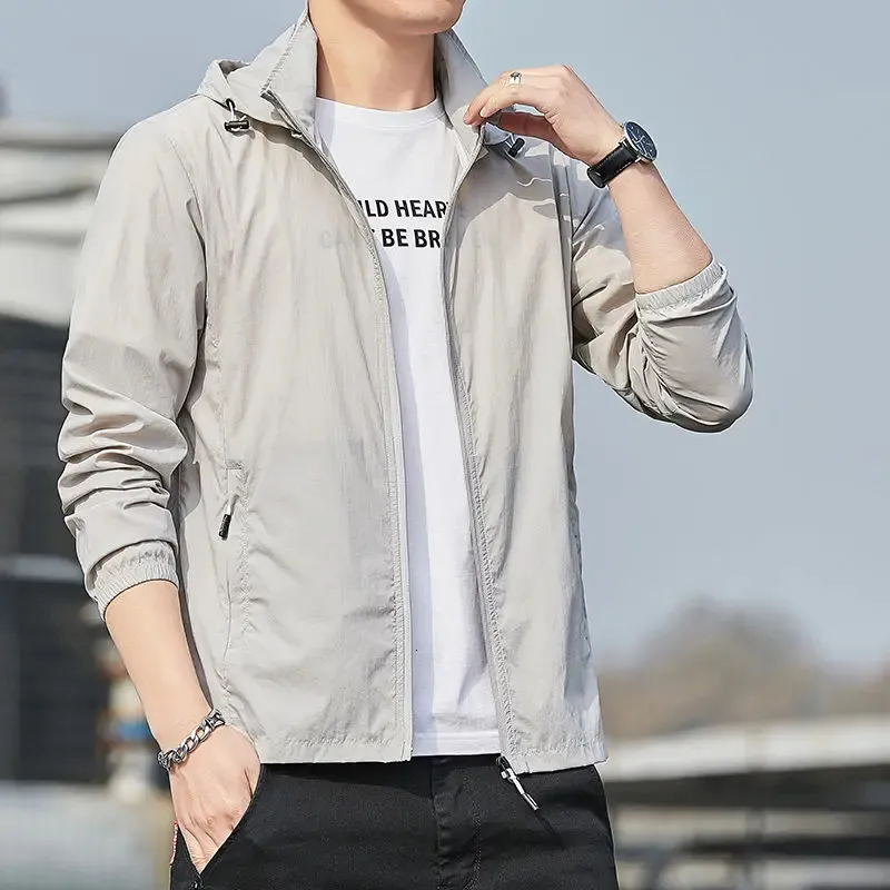 Chaqueta Impermeable Y Cortaviento Para Hombre - Transpirable, Con Capucha, Ideal Para Senderismo, Ciclismo Y Ciudad