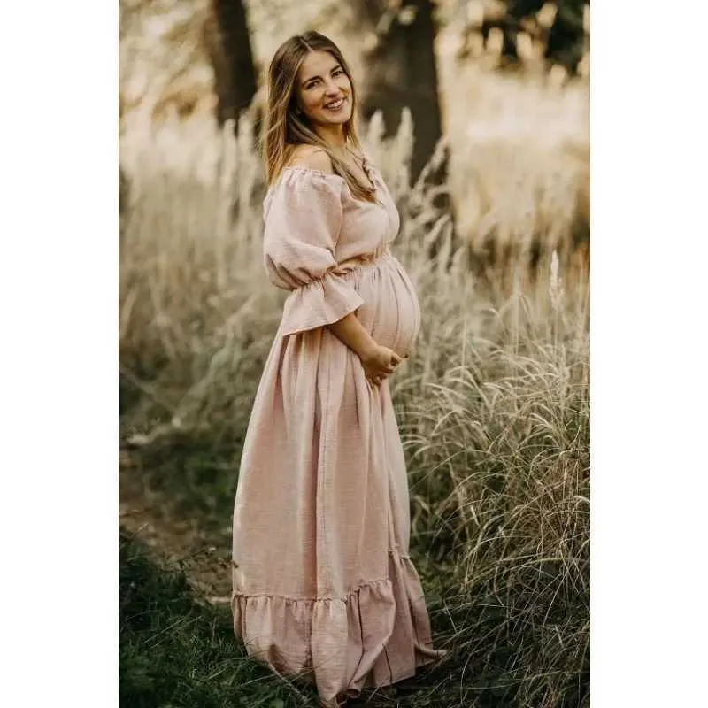chinese dress ladies Angel Maternity Sharon Maternity Day Dress in Soft Taupe