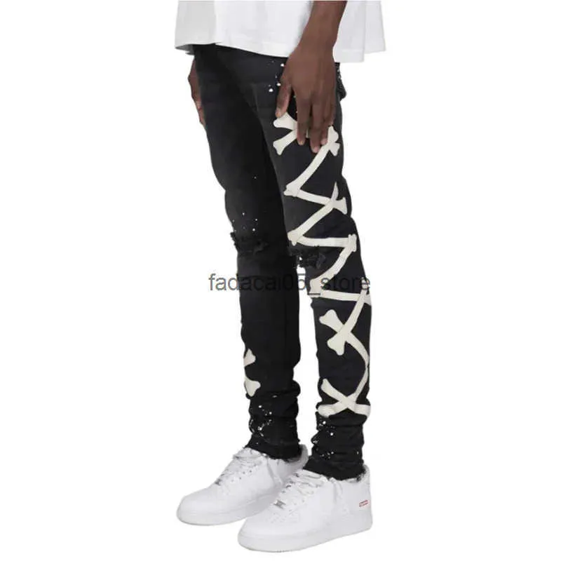 Mens Jeans Jeans For Men 2022 Gradient Color Ripped White