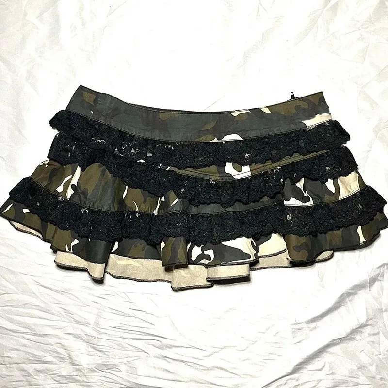 Ruffle Mini Skirt – Gothic Harajuku Y2K Emo Aesthetic