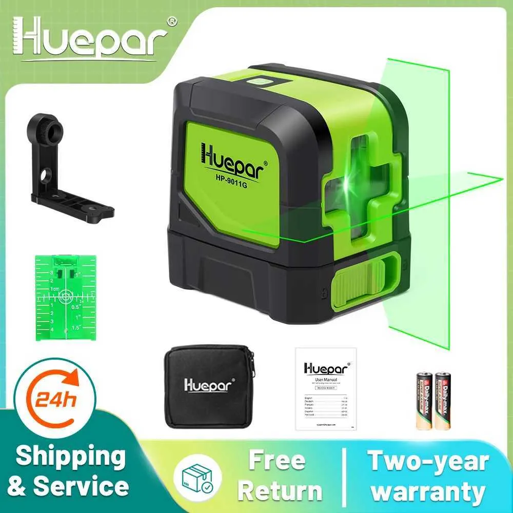 Huepar 2 Lines Laser Level Self Leveling 4 Degrees Green Red Beam ...