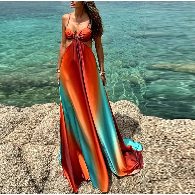backless maxi dress beach Backless Long Beach Sundresses Women's Backless Beach Dress Stretchy Semi  Sheer Round Neck Temu