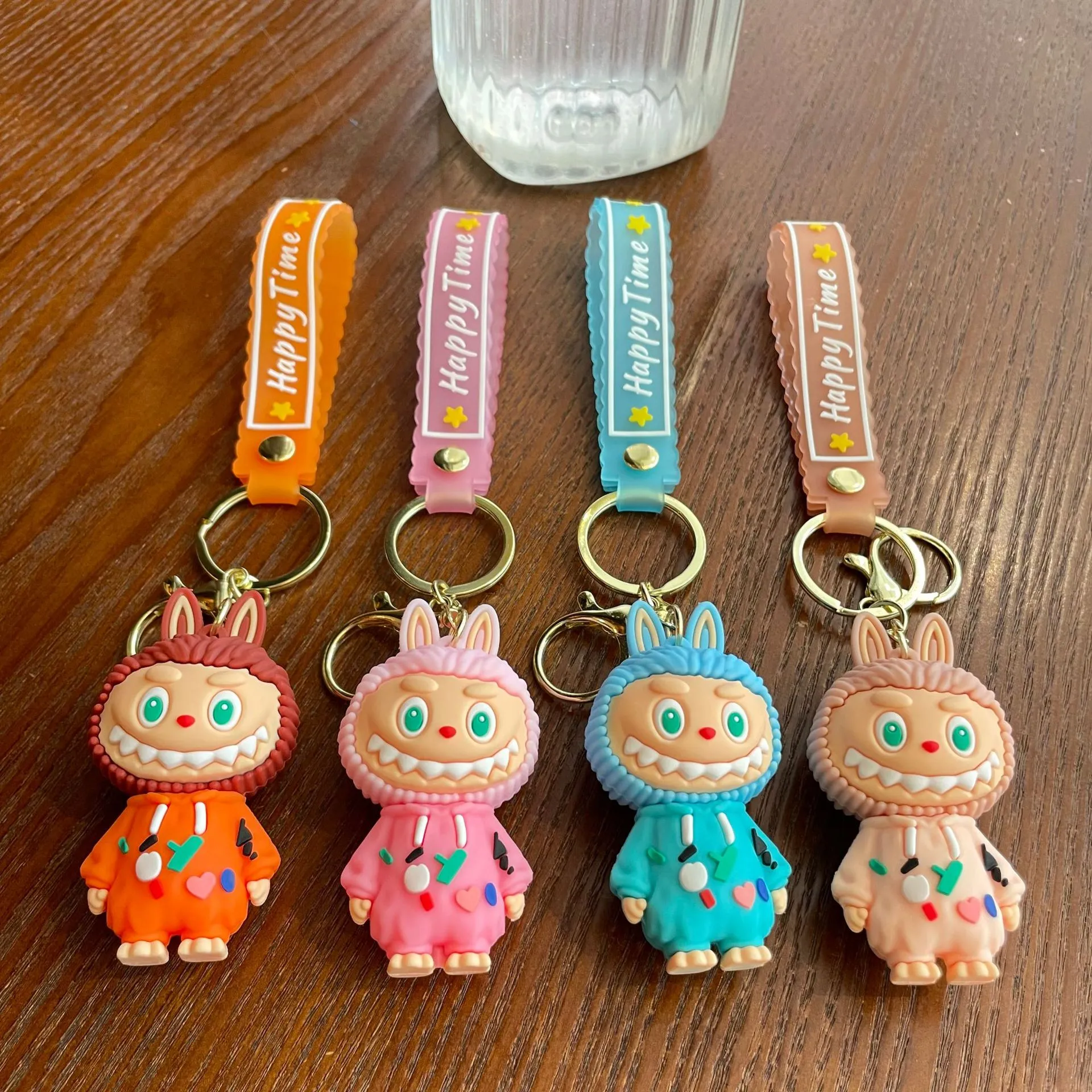 Labubu Cartoon Anime PVC Cute Keychains For Backpacks Pendant Cute ...