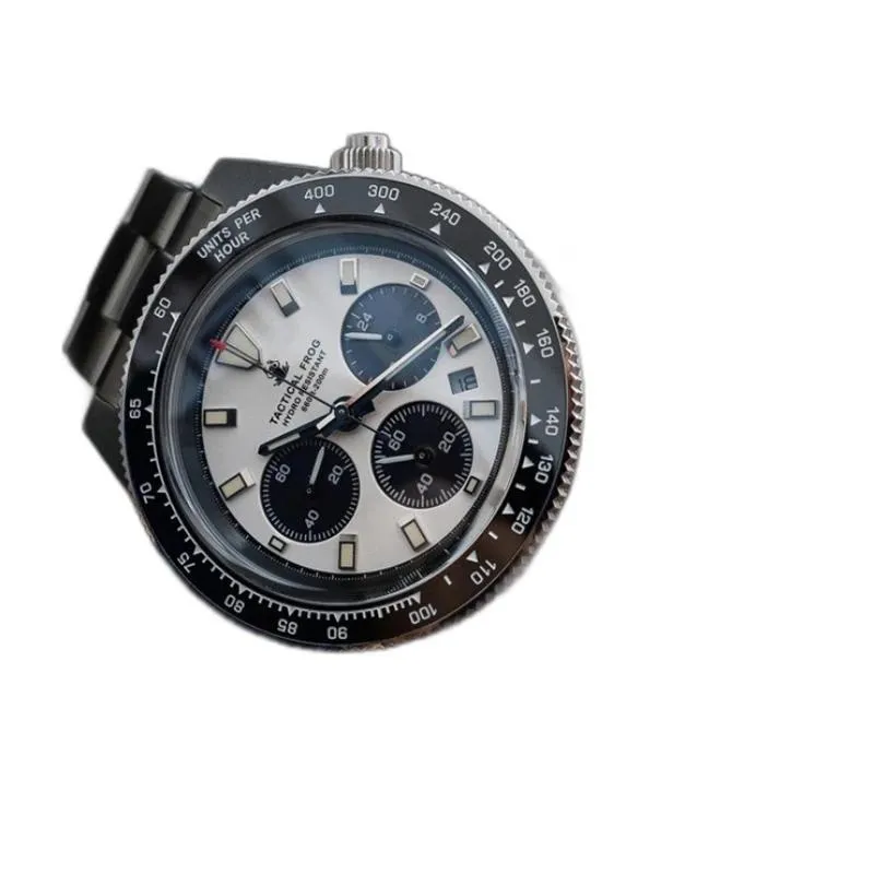 Risparmia alla grande su Wristwatches Tactical Frog Men's Chronograph Watch  VS75 Solar Quartz Movement Waterproof Date Sapphire Crystal C3 Luminous