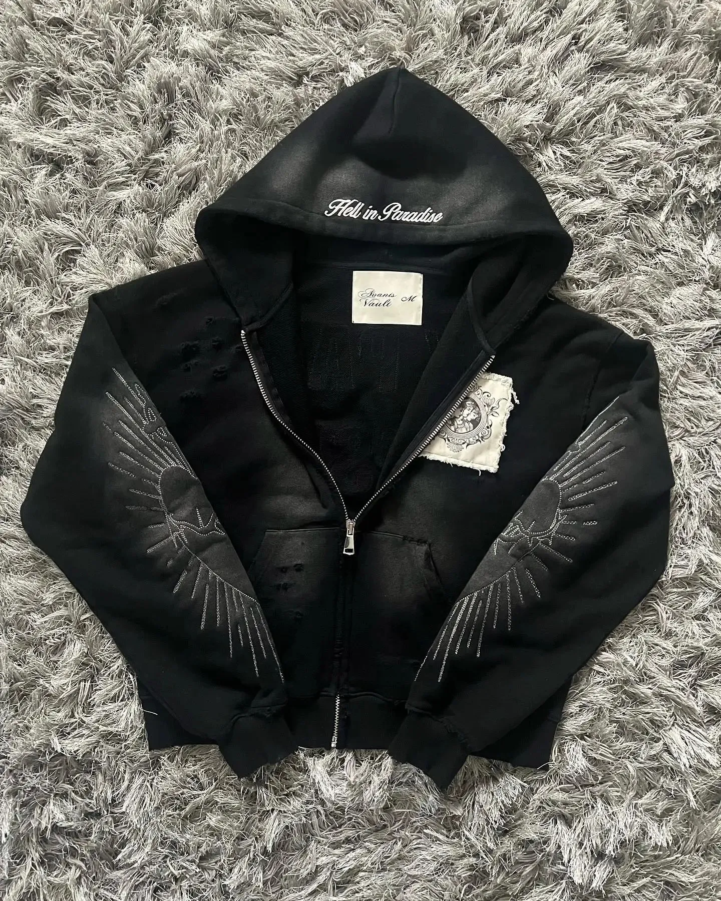 Hell In Paradise Street Retro Gothic Style Zip Up From Tubi01