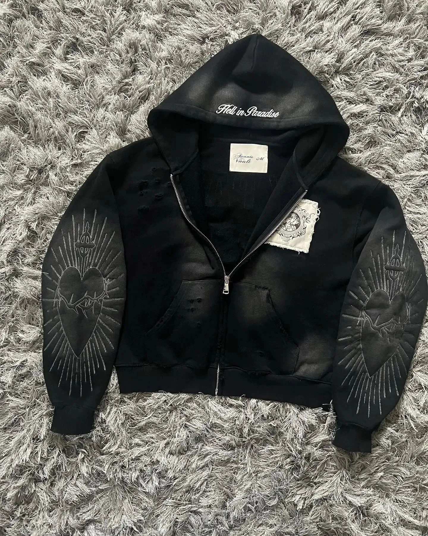 Hell In Paradise Street Retro Gothic Style Zip Up From Tubi01