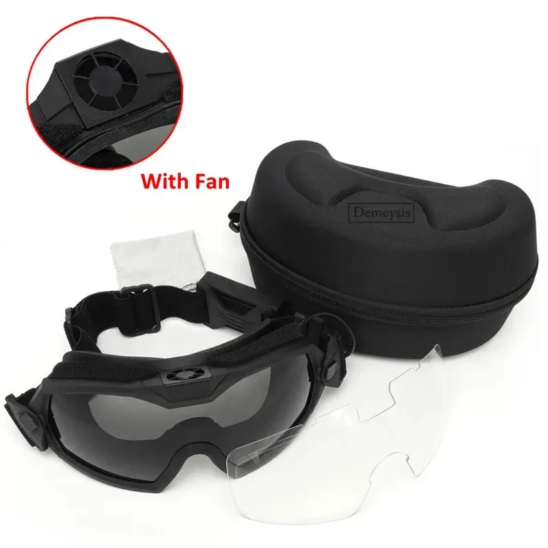 ATAIRSOFT Tactical Anti Fog Safety Protection 2 Modes Goggles