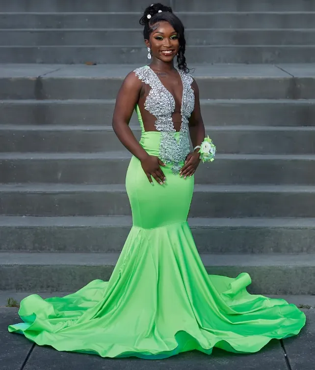 lime green and black dress Silhouette Siren Custom Latin Competition Dress | Black/Light Green main image 1