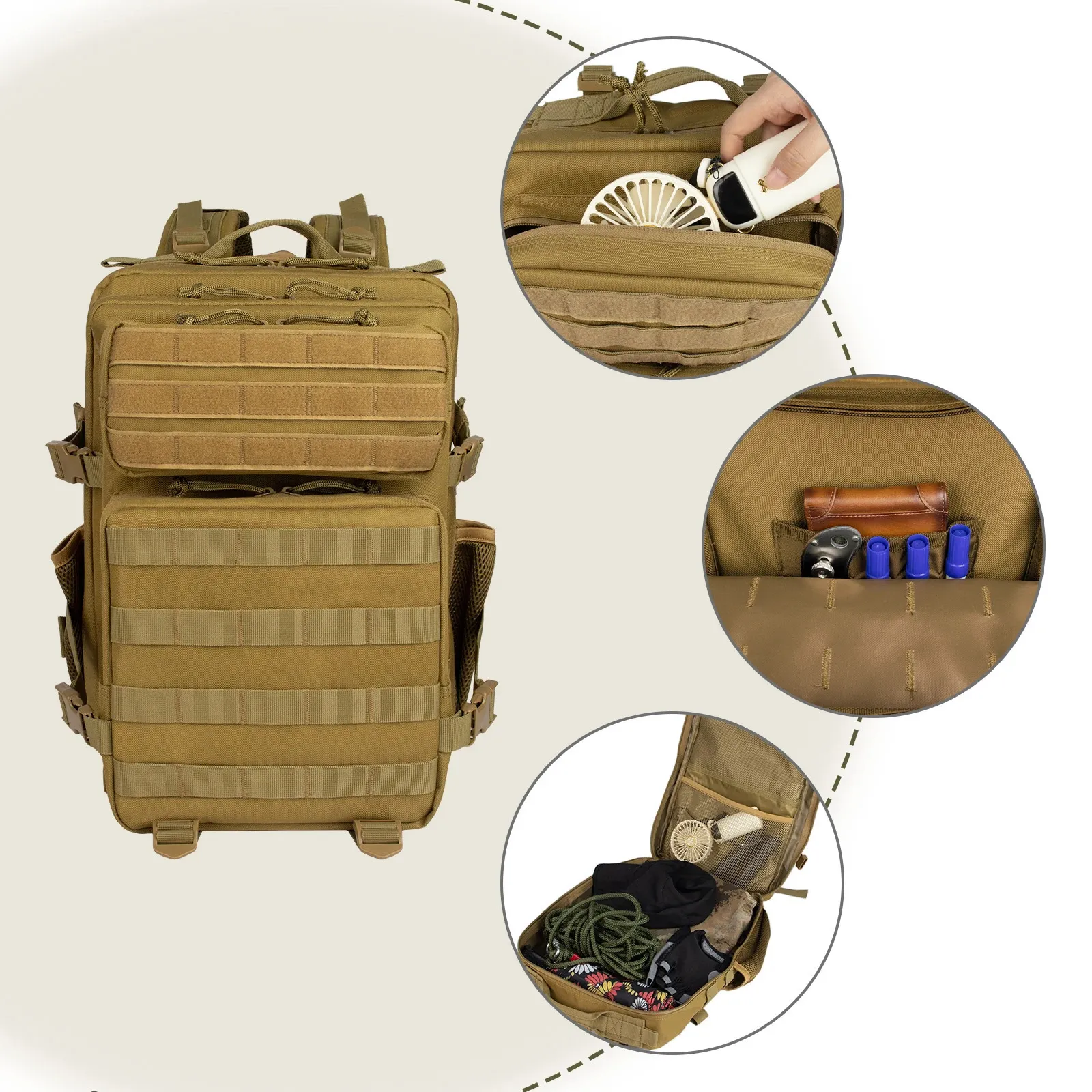 Tactical Backpack 35l Highland Assault Rucksack For Trekking_voghion.com