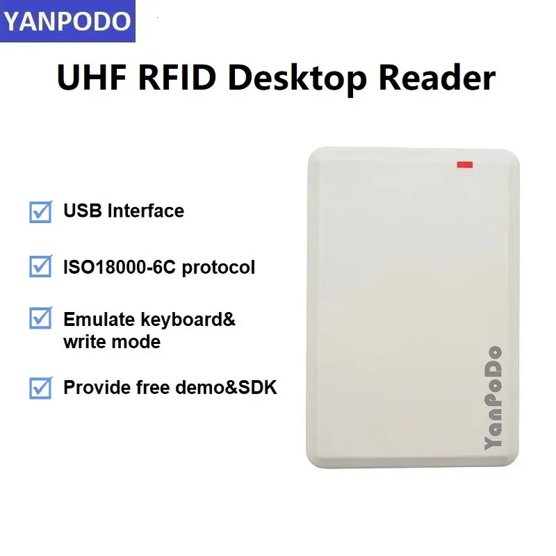 UHF RFID Reader Writer, 860 960MHz USB Programmer With SDK & Demo ...