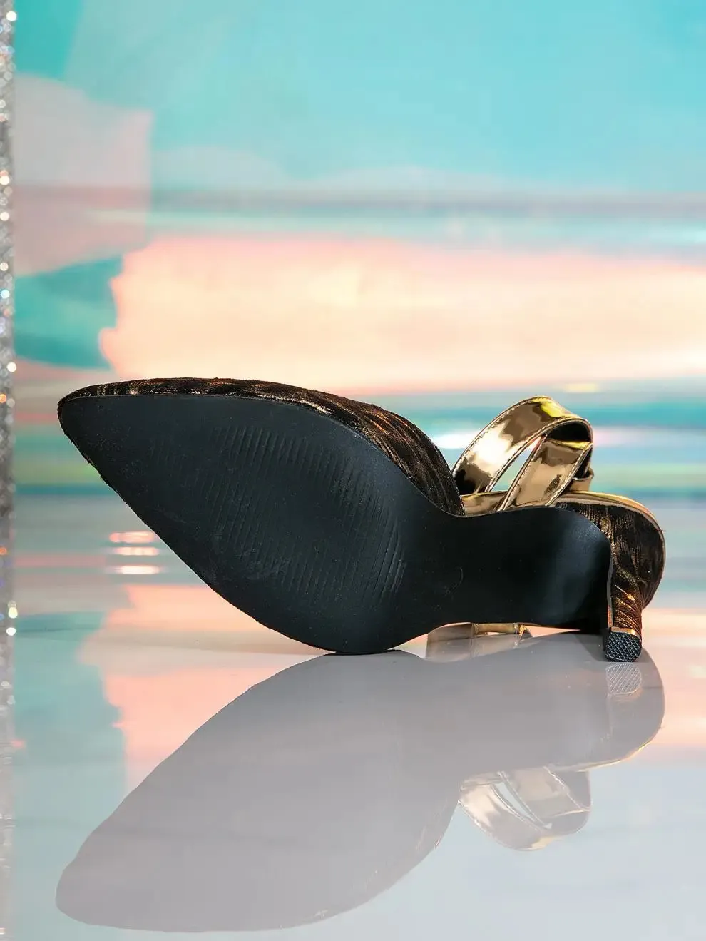 Leopard Print Stiletto Sandals For Women Pointed Buckle Strap Shoes_voghion.com