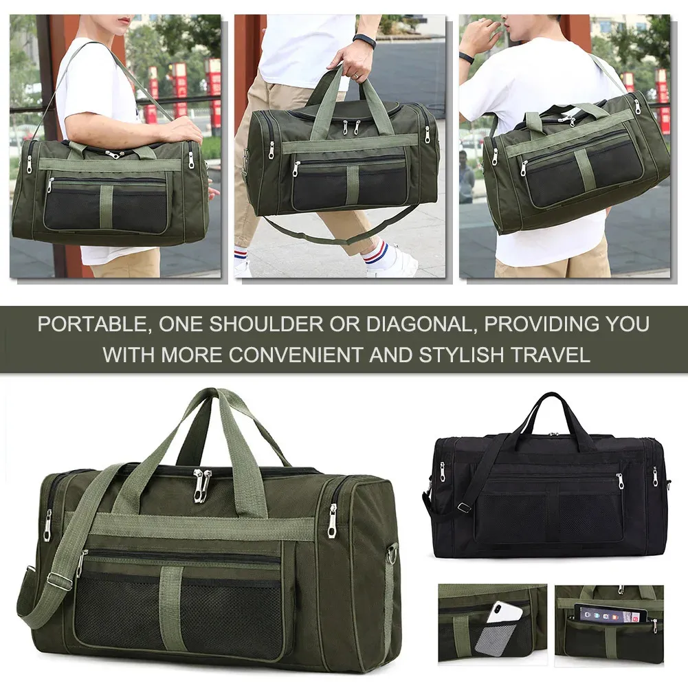 Large Capacity Travel Duffel Bag - Portable Waterproof Sports & Gym Bag ...