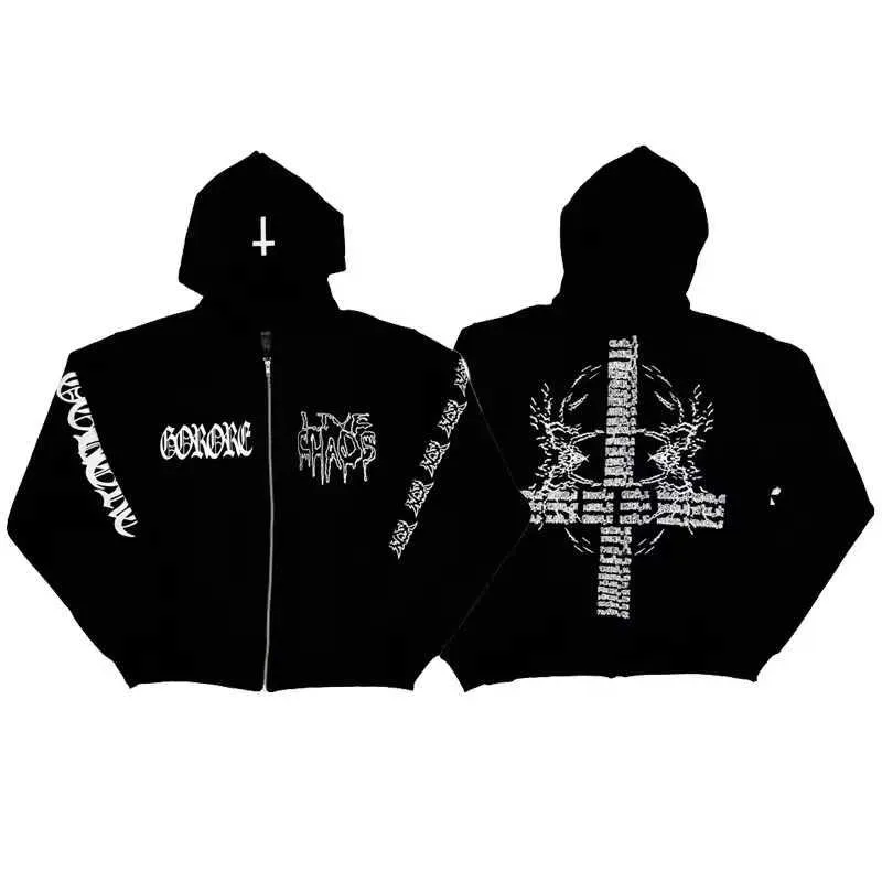 Ken Carson A Great Chaos Tour Zipper Hoodie Jacket Sport Acetate