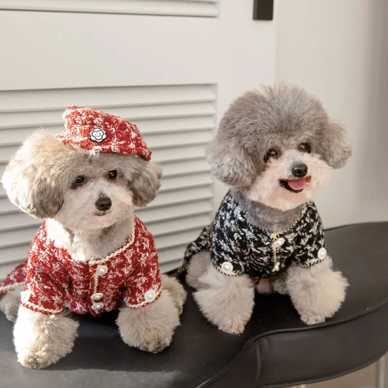 white christmas dresses Dog Dresses for Small Dogs Girl, Cute Puppy Dress – KUOSER main image 0