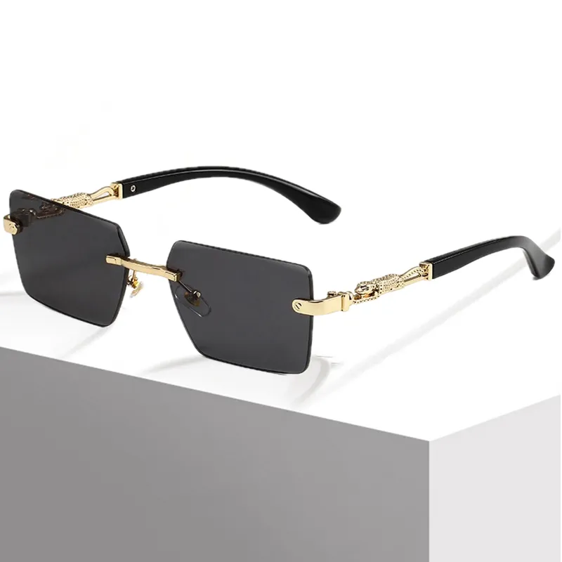 Square Aviator Sunglasses: Rimless Womens Sunglasses... From  display picture 3