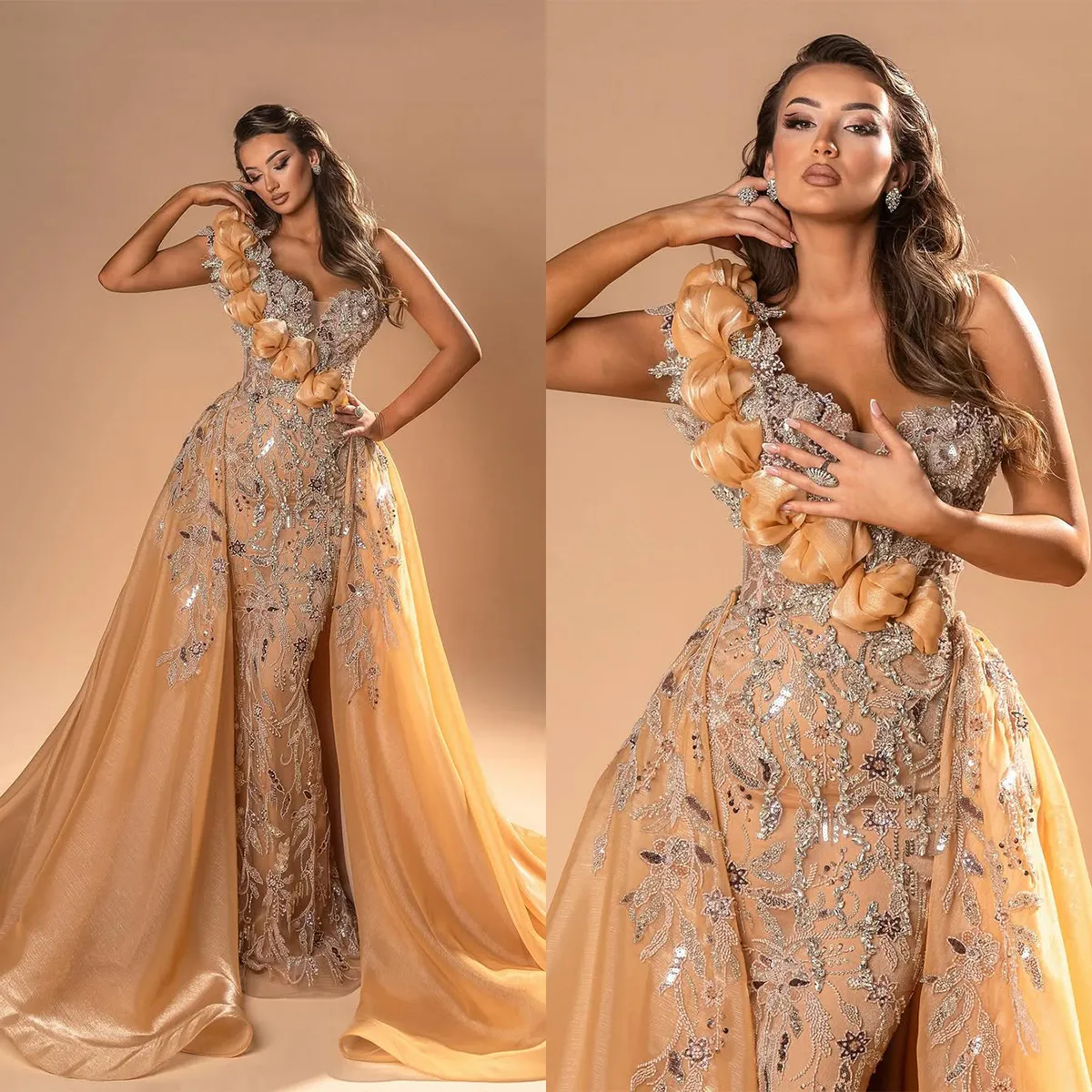 Elegante Vestido De Noche De Flores En 3D Para Mujeres, Vestido De