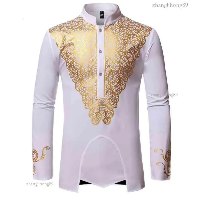 Metallic Gold Print African Man Clothing Agbada Kaftan Attire White Wedding Mens Dress Shirts Nehru Collar Dashiki Shirt 210522 Metallic Gold Print African Man Clothing Agbada Kaftan Attire White Wedding Mens Dress Shirts Nehru Collar Dashiki Shirt 210522