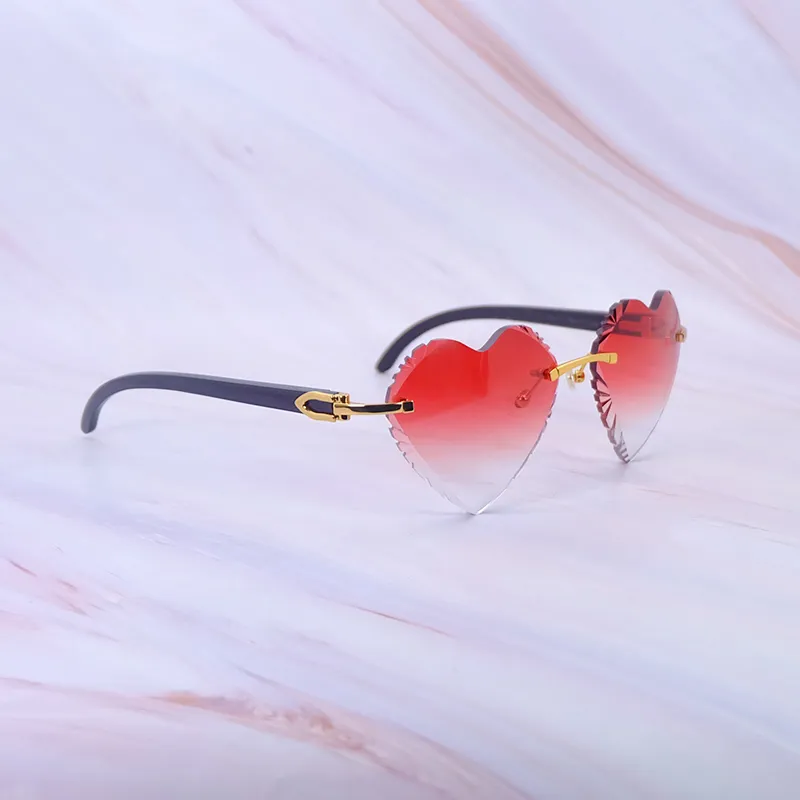 Vintage Diamond Cut Heart Shaped Rimless Sunglasses... From  display picture 3