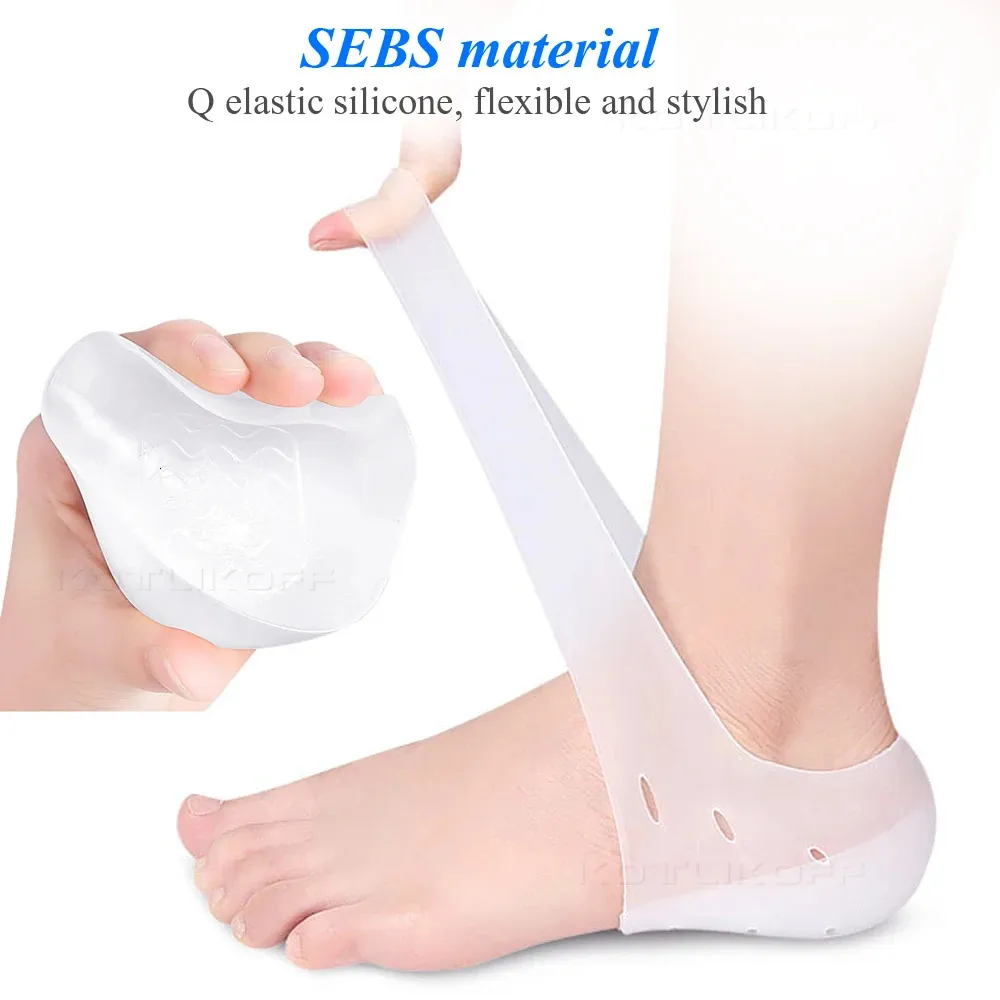 Unsichtbare Einlegesohlen mit 2 cm/2,5 cm/3 cm Fersenerhöhung aus Silikongel für Schuhe mit Fersensporn und Schmerzen im halben Fersenbereich_voghion.com