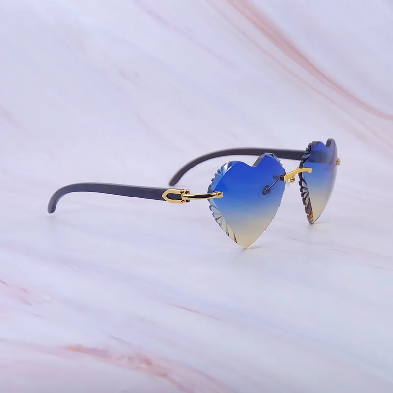 Heart Shaped Rimless Sunglasses Women Men UV400 Protect Fashion Accessories Amazon.com: FEISEDY Thick Heart Sunglasses Rimless Heart  main image 2
