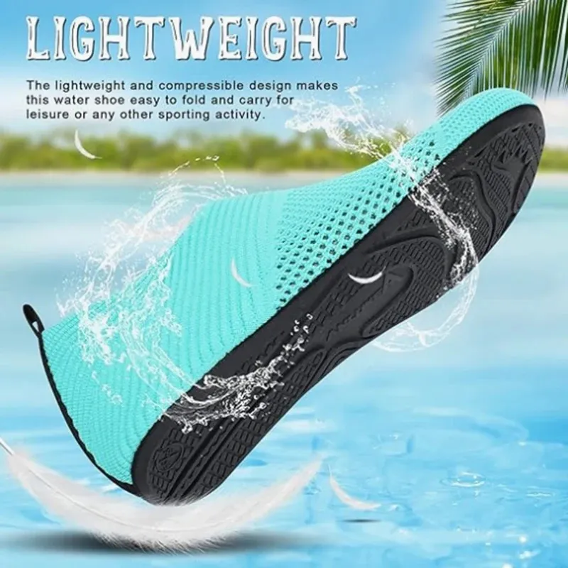 Waterschoenen voor dames en heren, sneldrogende aquasokken voor strand, zwemmen, surfen, yoga en andere sporten, met doorschijnende gekleurde zolen 250529_voghion.com